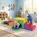 7-Piece Soft Foam Toddler Climbing Blocks Set PU Leather for 1+ Year Old by LJGDeals