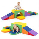 7-Piece Soft Foam Toddler Climbing Blocks Set PU Leather for 1+ Year Old by LJGDeals