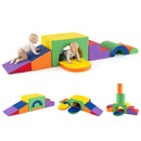 7-Piece Soft Foam Toddler Climbing Blocks Set PU Leather for 1+ Year Old by LJGDeals