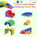 7-Piece Soft Foam Toddler Climbing Blocks Set PU Leather for 1+ Year Old by LJGDeals