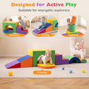 7-Piece Soft Foam Toddler Climbing Blocks Set PU Leather for 1+ Year Old by LJGDeals
