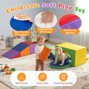 7-Piece Soft Foam Toddler Climbing Blocks Set PU Leather for 1+ Year Old by LJGDeals