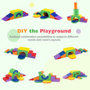 7-Piece Soft Foam Toddler Climbing Blocks Set PU Leather for 1+ Year Old by LJGDeals