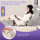 7 Pieces Bed Wedge Pillow Set with Memory Foam and Washable Cover-Gray by LJGDeals