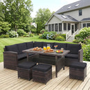 7-Piece Wicker Patio Furniture Set with Cushions by LJGDeals