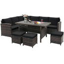 7-Piece Wicker Patio Furniture Set with Cushions by LJGDeals