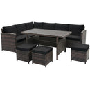 7-Piece Wicker Patio Furniture Set with Cushions by LJGDeals