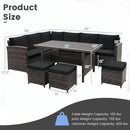 7-Piece Wicker Patio Furniture Set with Cushions by LJGDeals