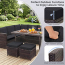 7-Piece Wicker Patio Furniture Set with Cushions by LJGDeals