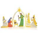 7 Pieces Lighted Nativity Scene with 310 Warm White LED Lights by LJGDeals