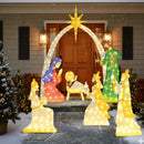 7 Pieces Lighted Nativity Scene with 310 Warm White LED Lights by LJGDeals