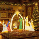 7 Pieces Lighted Nativity Scene with 310 Warm White LED Lights by LJGDeals
