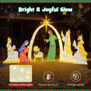 7 Pieces Lighted Nativity Scene with 310 Warm White LED Lights