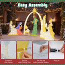 7 Pieces Lighted Nativity Scene with 310 Warm White LED Lights by LJGDeals