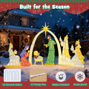 7 Pieces Lighted Nativity Scene with 310 Warm White LED Lights by LJGDeals