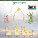 7 Pieces Lighted Nativity Scene with 310 Warm White LED Lights by LJGDeals