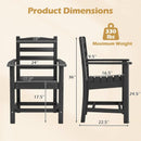 7 Pieces Outdoor Dining Table Set for 6 People 67 Inch HDPE Patio Rectangle Table and 6 Armchairs by LJGDeals
