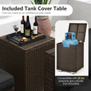 7 Pieces Outdoor Furniture Set with 32 Inch Fire Pit Table and Propane Tank Cover by LJGDeals