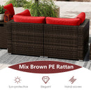 7 Pieces Outdoor Furniture Set with 32 Inch Fire Pit Table and Propane Tank Cover by LJGDeals