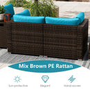 7 Pieces Outdoor Furniture Set with 32 Inch Fire Pit Table and Propane Tank Cover by LJGDeals