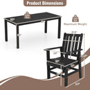 7 Pieces Patio Dining Set Outdoor HDPE Weather Resistant Table and Chairs Set by LJGDeals