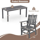 7 Pieces Patio Dining Set Outdoor HDPE Weather Resistant Table and Chairs Set by LJGDeals