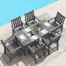 7 Pieces Patio Dining Set Outdoor HDPE Weather Resistant Table and Chairs Set by LJGDeals