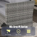 7 Pieces Patio Dining Furniture Set with Soft Cushions and Ottomans by DirectDeals