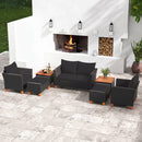 7-Piece Patio Conversation Set with Storage Table & Cushions by DirectDeals