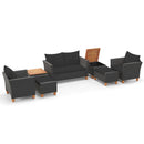 7-Piece Patio Conversation Set with Storage Table & Cushions by LJGDeals