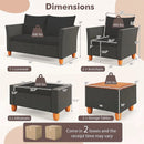 7-Piece Patio Conversation Set with Storage Table & Cushions by LJGDeals