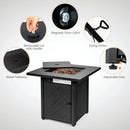 7 Pieces Patio Furniture Set with 28 Inches 50000 BTU Propane Gas Fire Pit Table by LJGDeals