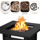 7 Pieces Patio Furniture Set with 28 Inches 50000 BTU Propane Gas Fire Pit Table by LJGDeals