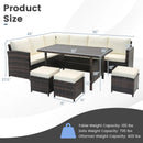 7 Pieces Wicker Patio Furniture Set-White by LJGDeals