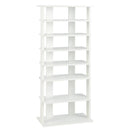 7-Tier Dual Shoe Rack Free Standing Shelves Storage Shelves Concise-Black by LJGDeals