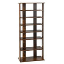 7-Tier Dual Shoe Rack Free Standing Shelves Storage Shelves Concise-Black by LJGDeals
