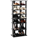 7 Tiers Vertical Shoe Rack for Front Door-Rustic Brown by DirectDeals