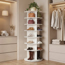 7-Tier Rotating Shoe Rack Tower with 360° Spin - White by DirectDeals