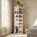 7-Tier Rotating Shoe Rack Tower with 360° Spin - White by LJGDeals