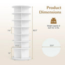 7-Tier Rotating Shoe Rack Tower with 360° Spin - White by DirectDeals