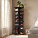 7-Tier Rotating Shoe Rack Tower with 360° Spin - White by LJGDeals