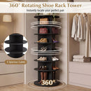 7-Tier Rotating Shoe Rack Tower with 360° Spin - White by LJGDeals