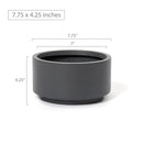 7 inch Charcoal Fiberstone Ceramic Pot