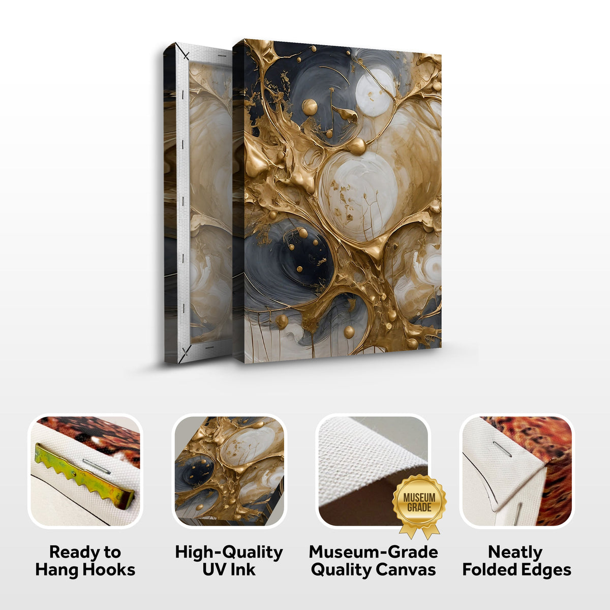 Black and Gold Splash Wall Art, photo 8 of 10