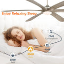 72" Jaydn Farmhouse Satin Nickel DC Motor Downrod Mount Reversible Ceiling Fan with Lighting and Remote Control by ParrotUncle