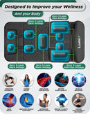 LX27 Stretching Mat Massager, Charcoal Black by Lunix