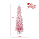 6ft Pink Artificial Christmas Tree Xmas Tree with 320 Branch Tips Metal Stand