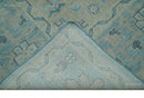 Turkish Serapi Blue and Beige Hand Knotted Wool Area Rug 9x12