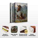 Galloping Horse Double Exposure Wall Art