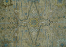 Oushak Hand Knotted Turkish Wool Area Rug - Beige Ivory Gray by The Rug Decor
